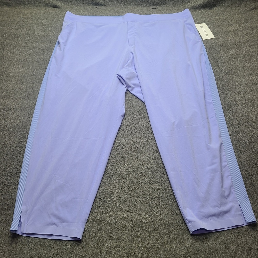 Athleta Brooklyn Ankle Pant Womens 26 Purple‎ New Ribbed Waistband Tapered Leg